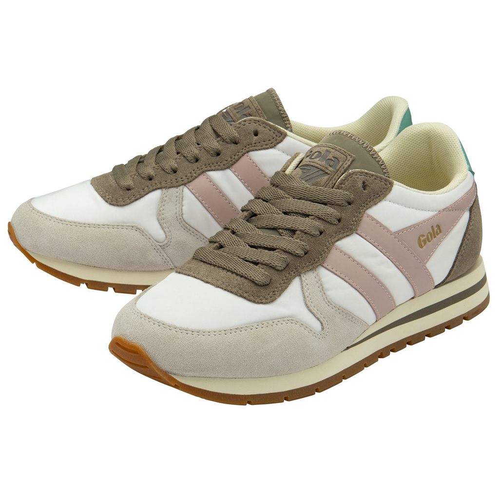 Gola Classics Daytona Chute Sneakers Białe Różowe Polska | 9473QJAYP