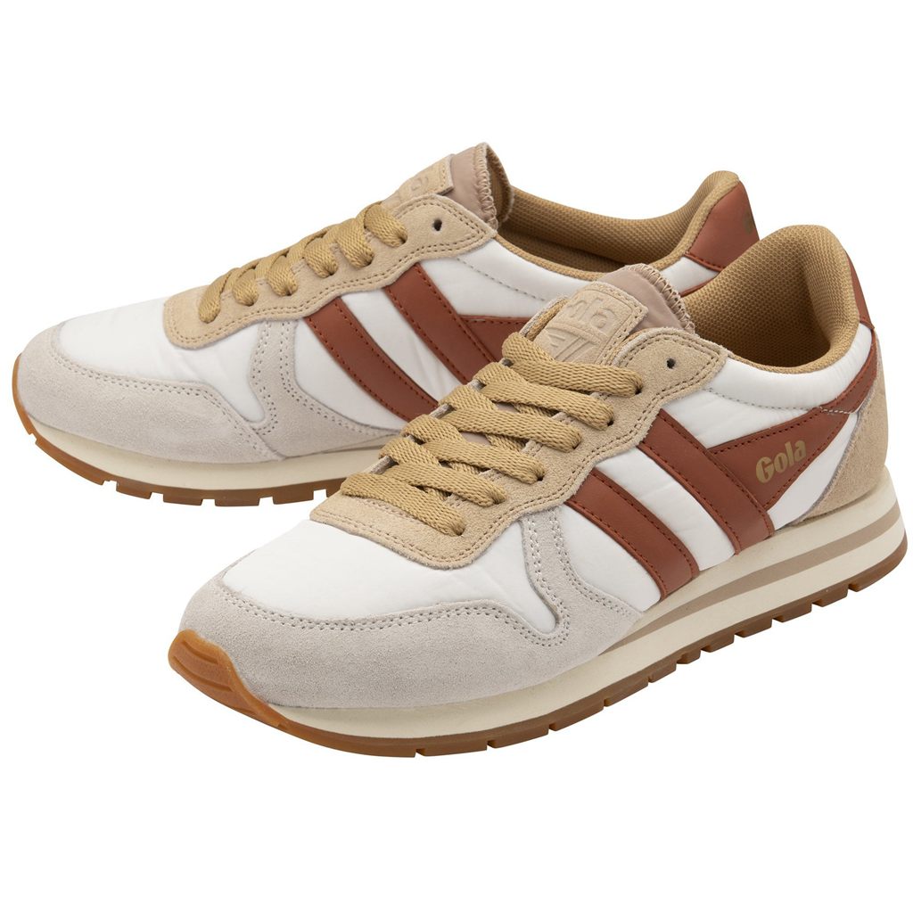 Gola Classics Daytona Chute Sneakers Białe Pomarańczowe Polska | 7856RHVUQ