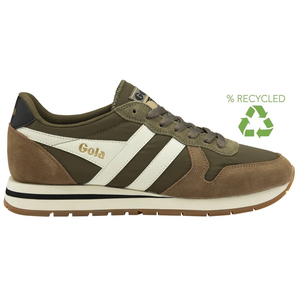 Gola Classics Daytona Chute Sneakers Khaki Białe Polska | 9640FQEUG