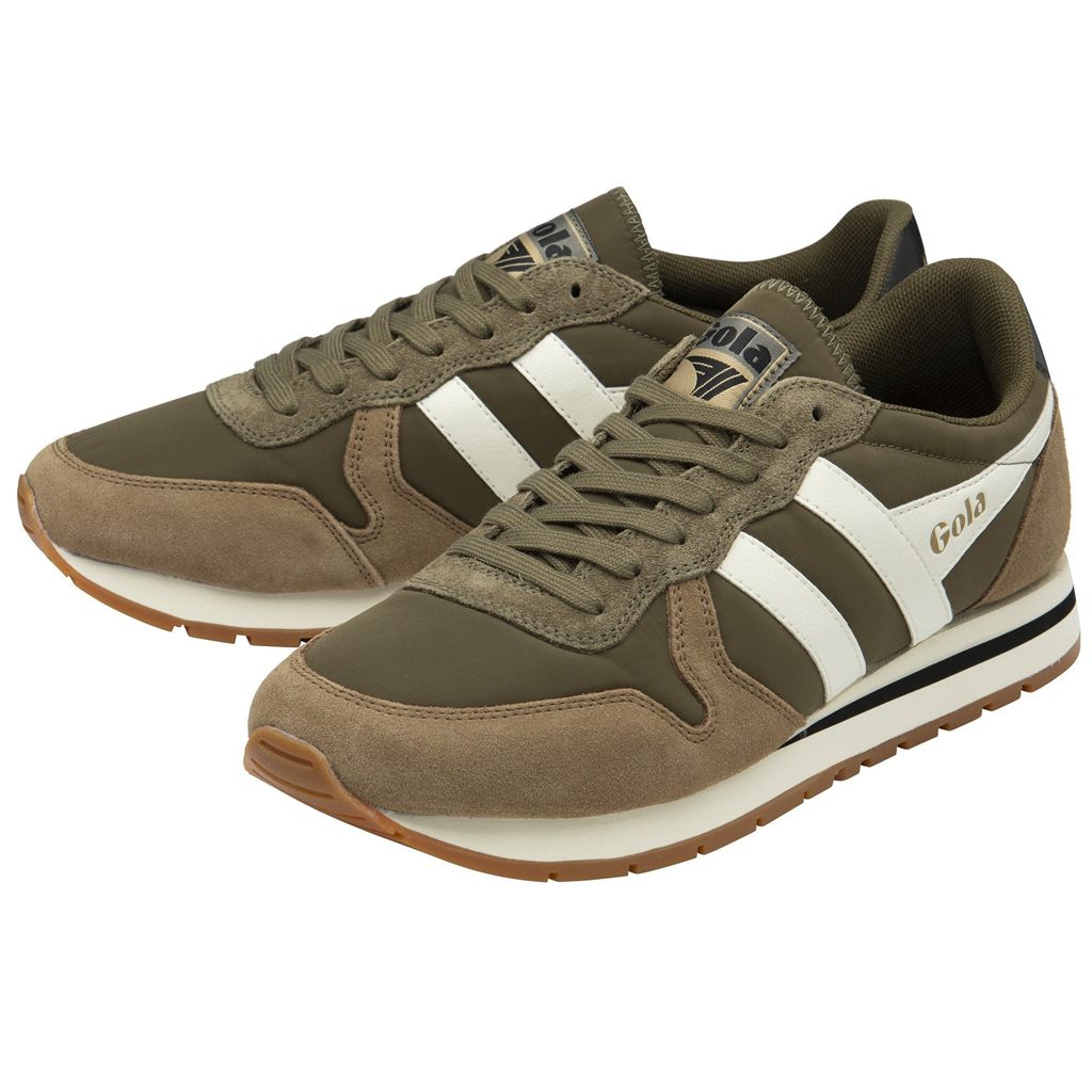 Gola Classics Daytona Chute Sneakers Khaki Białe Polska | 9640FQEUG