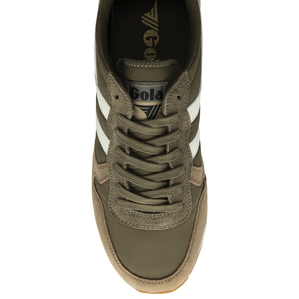 Gola Classics Daytona Chute Sneakers Khaki Białe Polska | 9640FQEUG