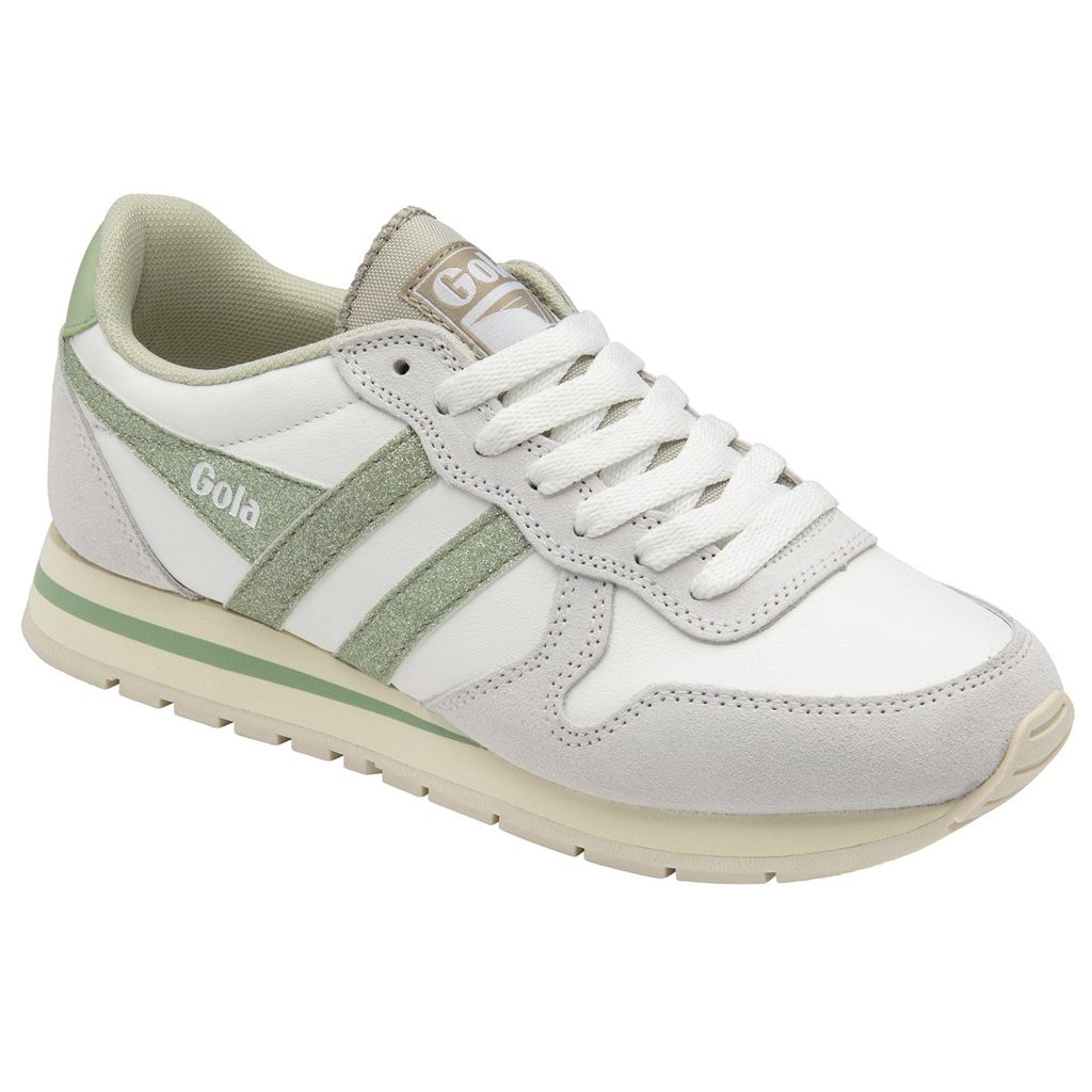 Gola Classics Daytona Glitter Sneakers Białe Głęboka Zielone Polska | 4896IAESR