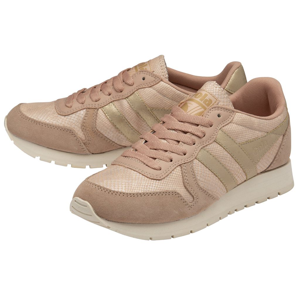 Gola Classics Daytona Lizard Sneakers Różowe Złote Polska | 5714FWSAK