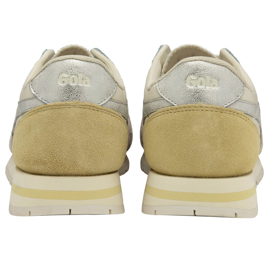 Gola Classics Daytona Quadrant Sneakers Białe Srebrne Cytrynowy Polska | 3945BZPVL