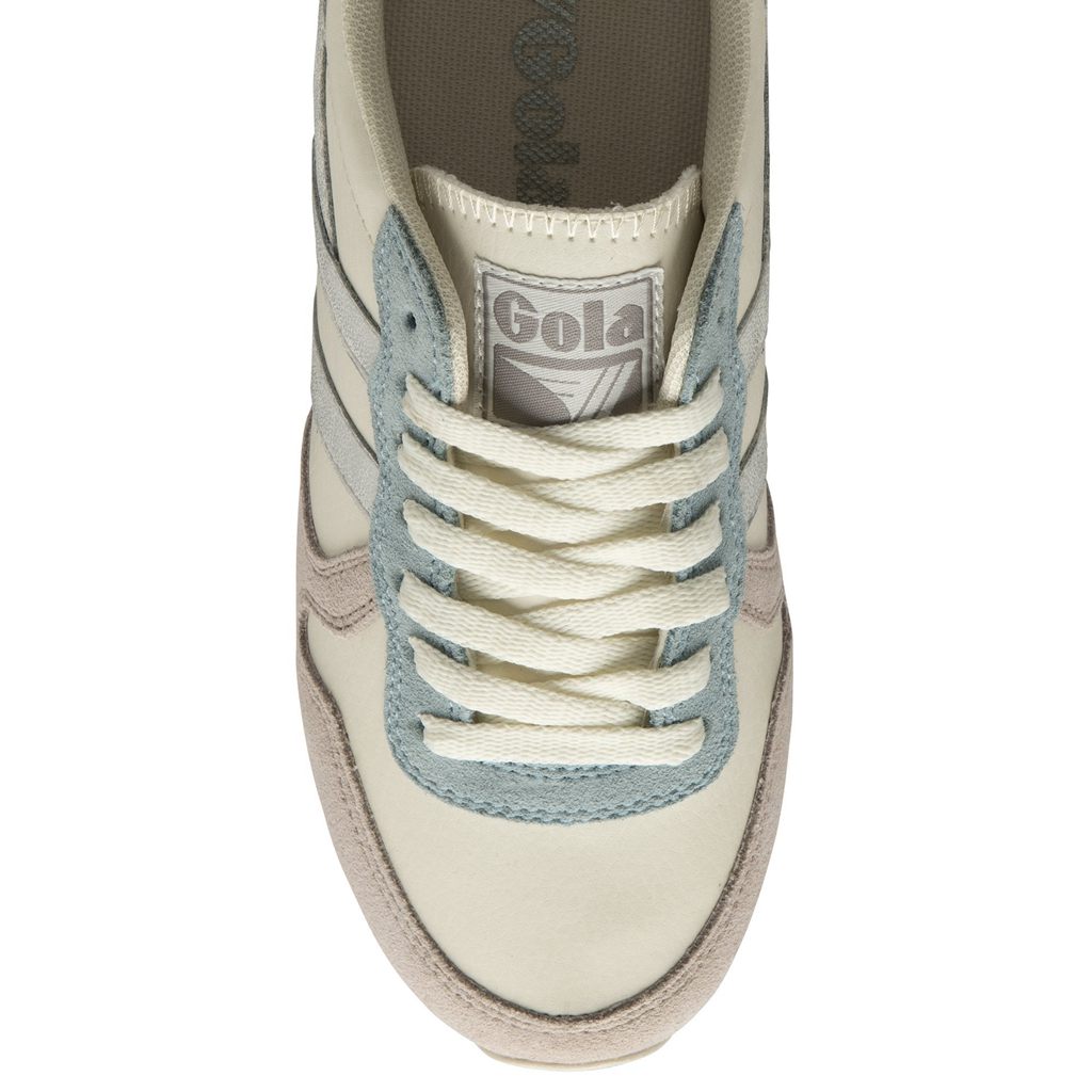 Gola Classics Daytona Quadrant Sneakers Białe Srebrne Cytrynowy Polska | 3945BZPVL