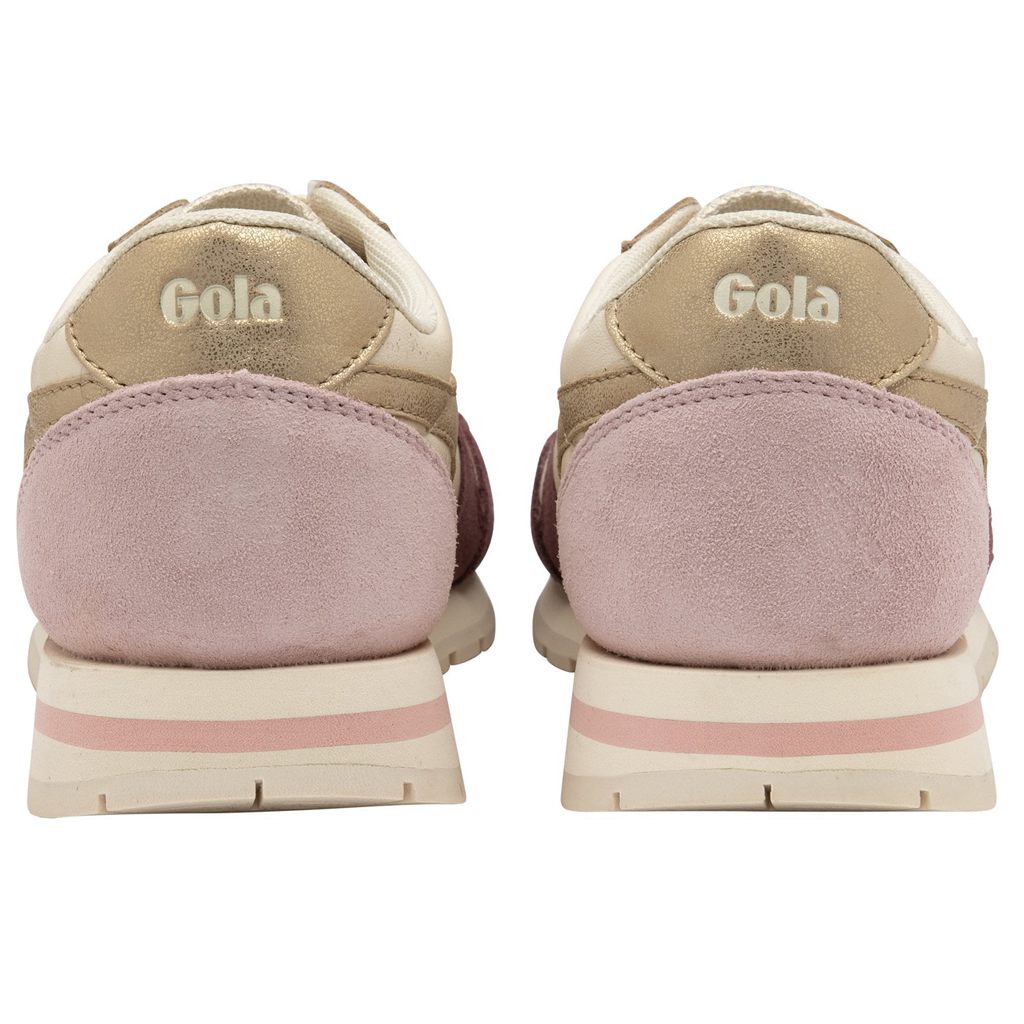 Gola Classics Daytona Quadrant Sneakers Białe Złote Różowe Polska | 7490QTNJV