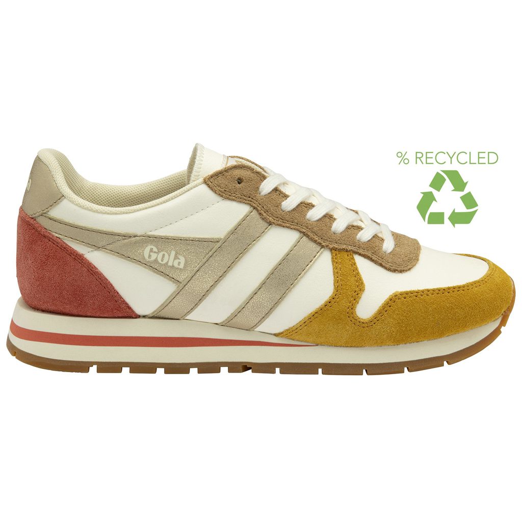 Gola Classics Daytona Quadrant Sneakers Białe Złote Polska | 8427YCLHR