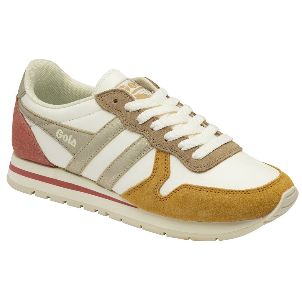 Gola Classics Daytona Quadrant Sneakers Białe Złote Polska | 8427YCLHR