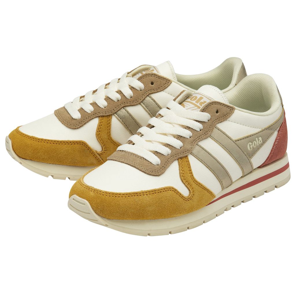 Gola Classics Daytona Quadrant Sneakers Białe Złote Polska | 8427YCLHR