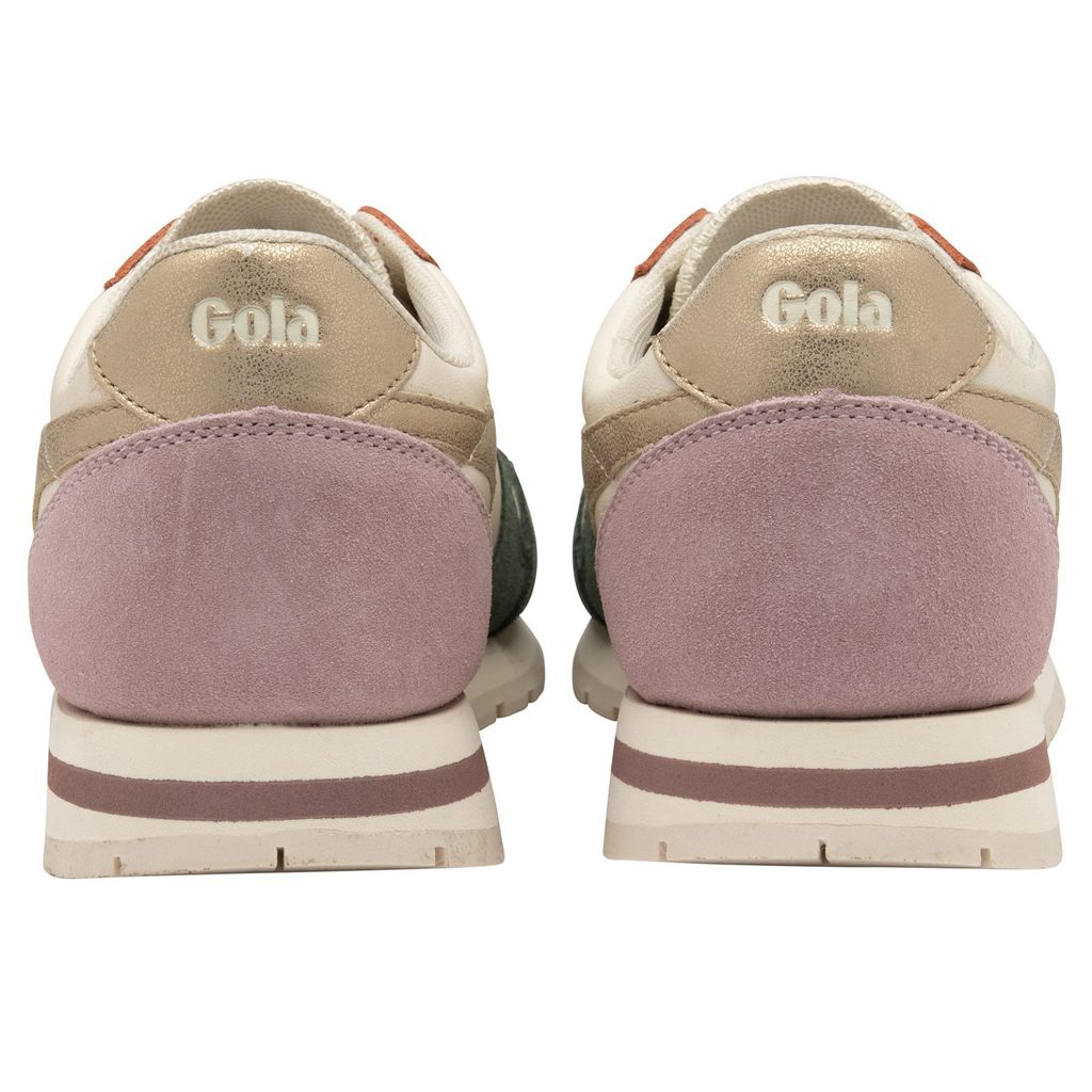Gola Classics Daytona Quadrant Sneakers Białe Złote Różowe Polska | 0498IFYCN