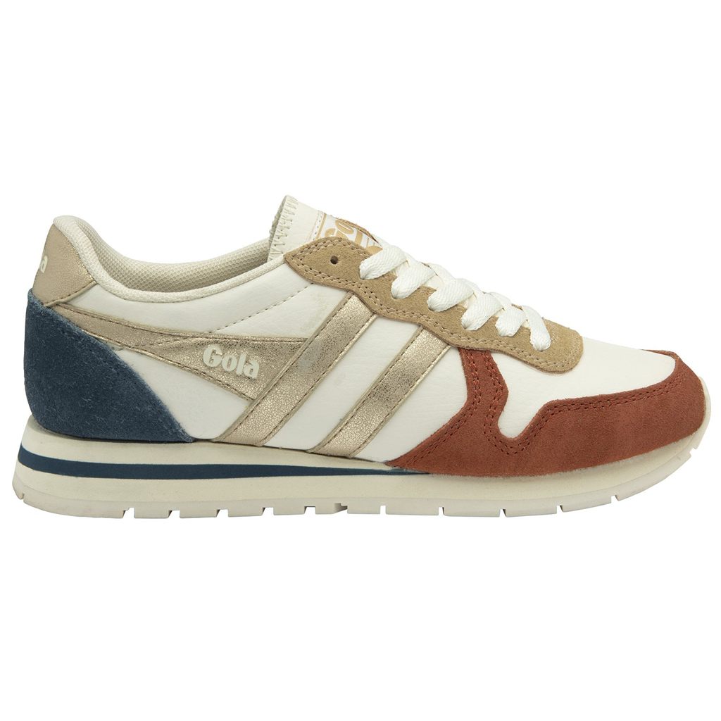 Gola Classics Daytona Quadrant Sneakers Białe Pomarańczowe Złote Polska | 8693GPJOI