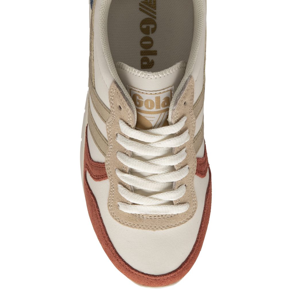 Gola Classics Daytona Quadrant Sneakers Białe Pomarańczowe Złote Polska | 8693GPJOI
