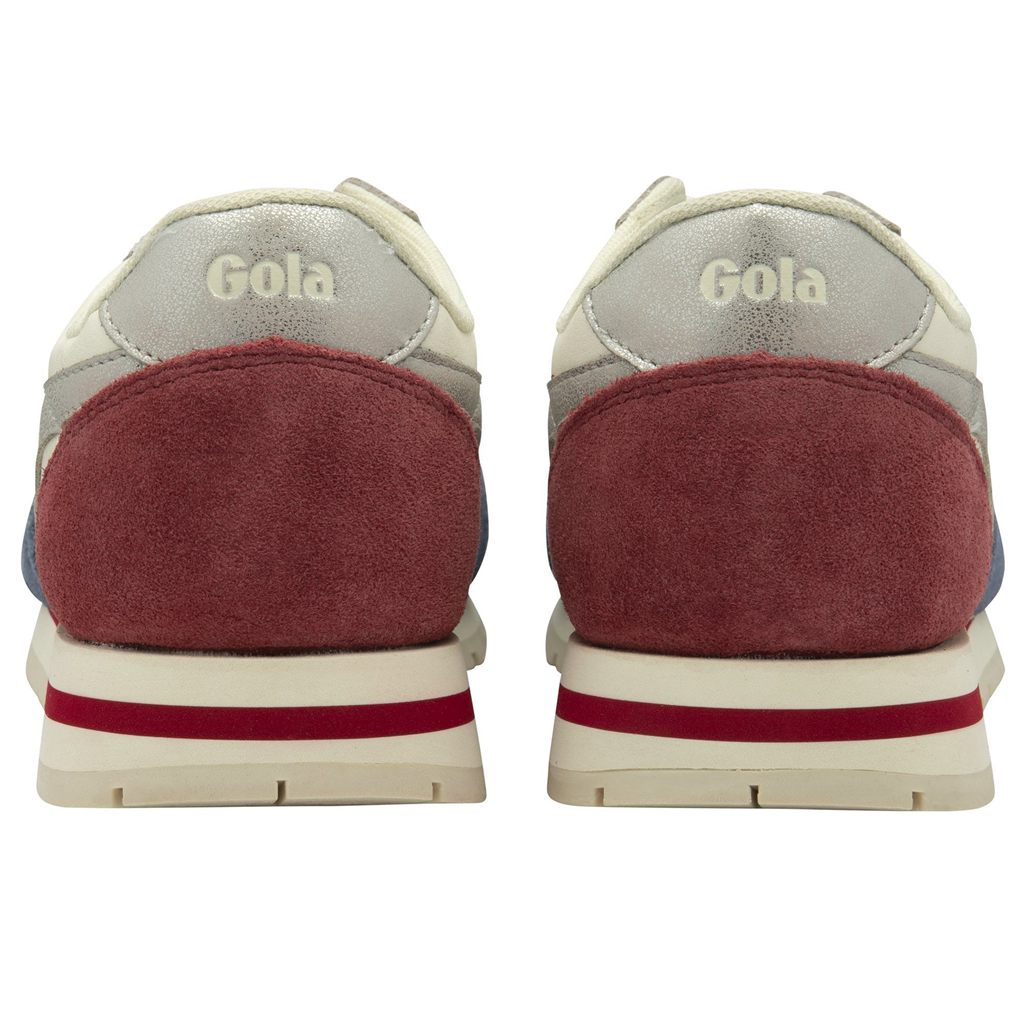 Gola Classics Daytona Quadrant Sneakers Białe Srebrne Jasny Czerwone Polska | 3812IQWUG