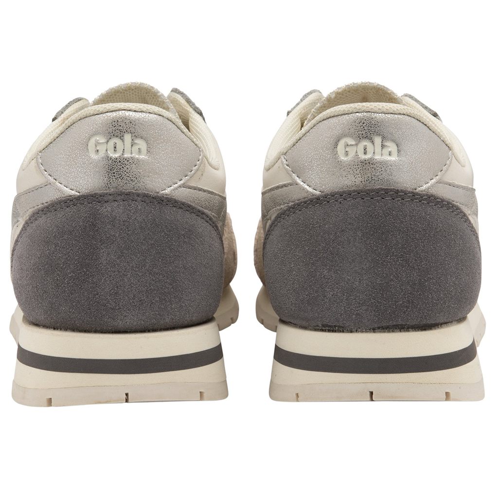 Gola Classics Daytona Quadrant Sneakers Białe Szare Srebrne Polska | 7961DOPAQ