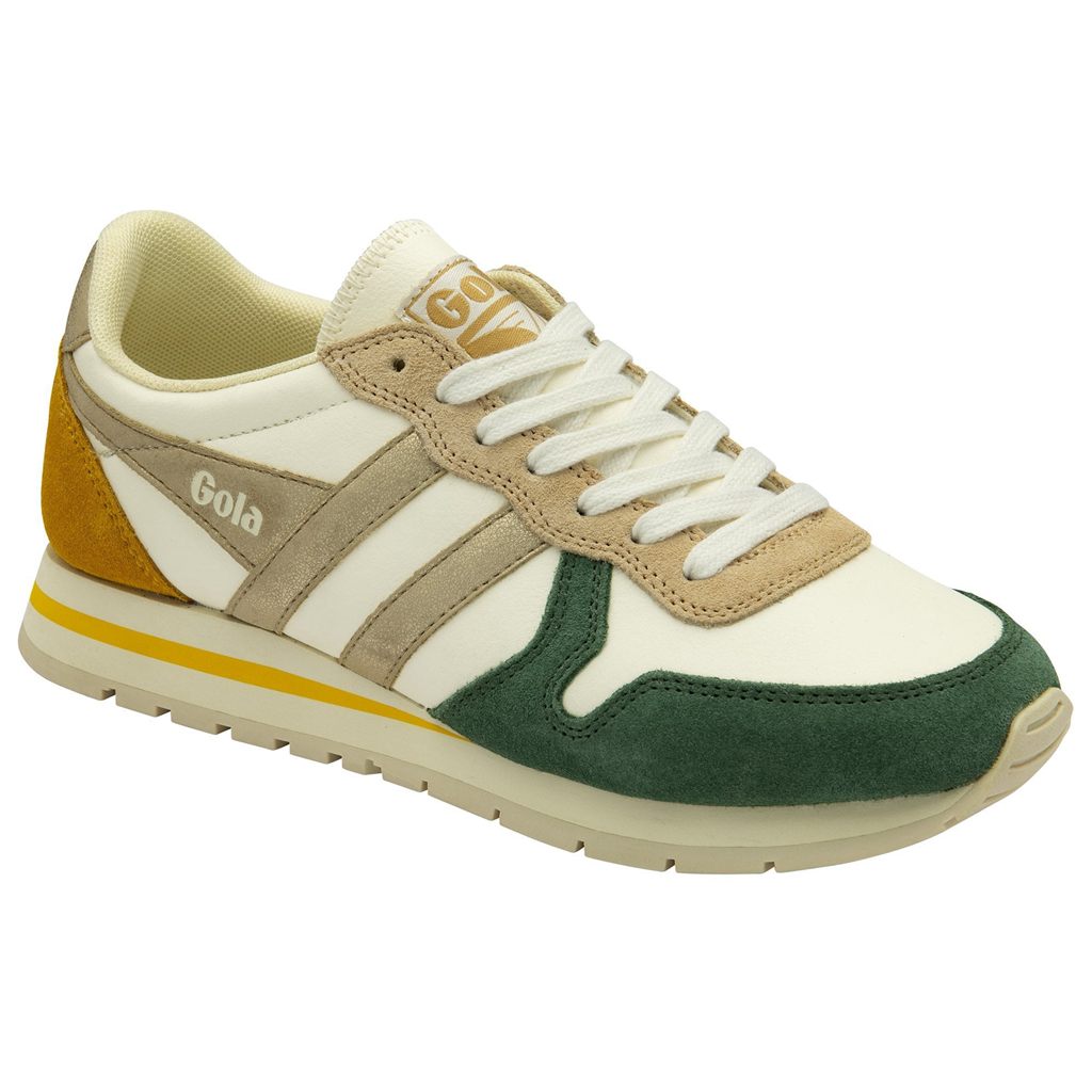 Gola Classics Daytona Quadrant Sneakers Białe Złote Polska | 4953ULFDM