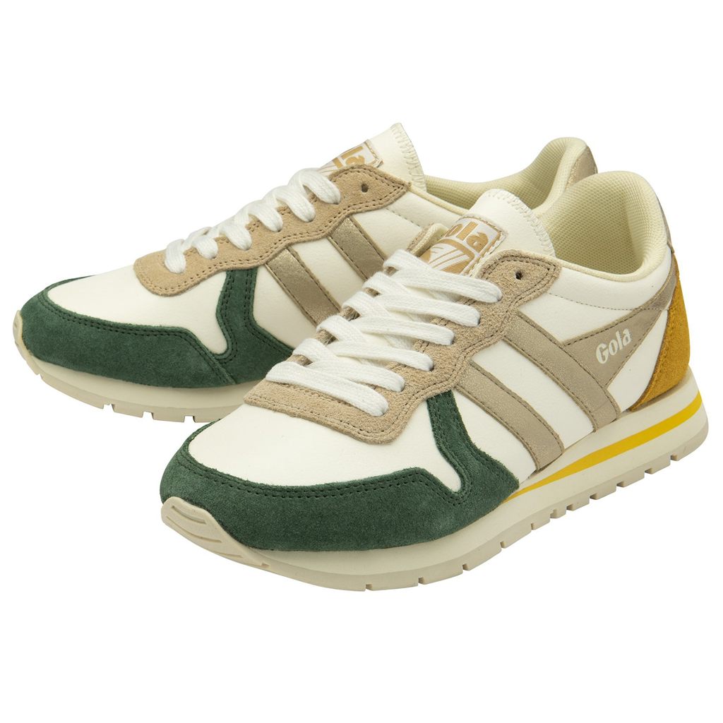 Gola Classics Daytona Quadrant Sneakers Białe Złote Polska | 4953ULFDM