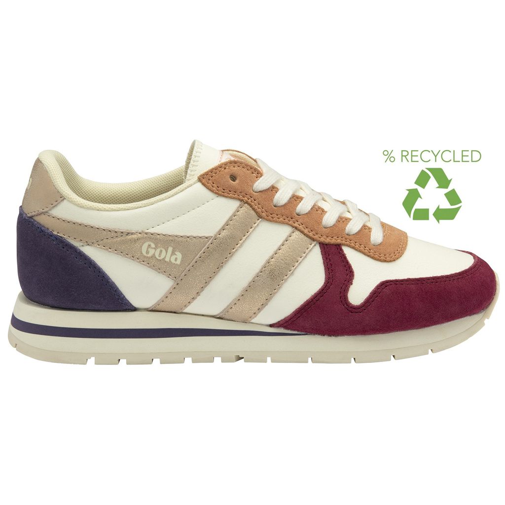 Gola Classics Daytona Quadrant Sneakers Białe Różowe Złote Polska | 6531TNASB
