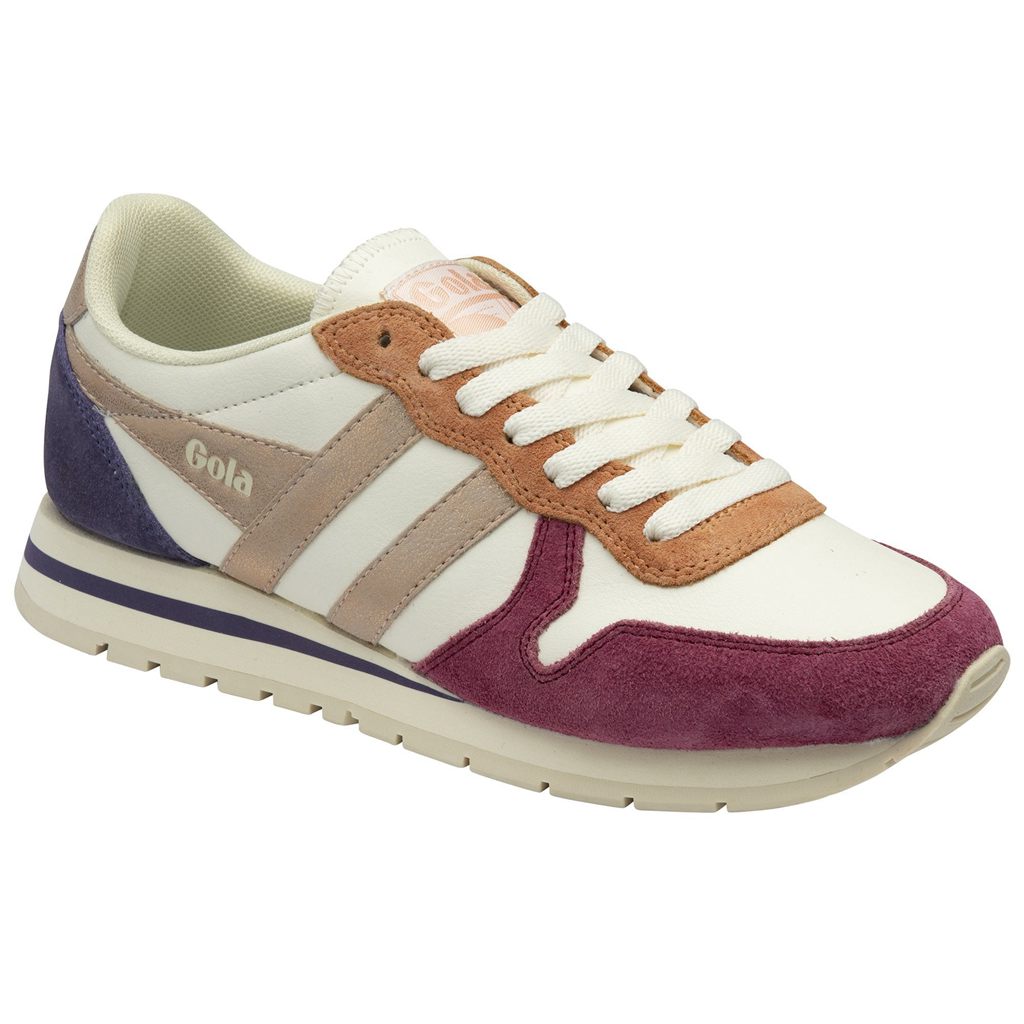 Gola Classics Daytona Quadrant Sneakers Białe Różowe Złote Polska | 6531TNASB