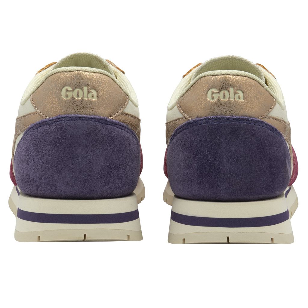 Gola Classics Daytona Quadrant Sneakers Białe Różowe Złote Polska | 6531TNASB