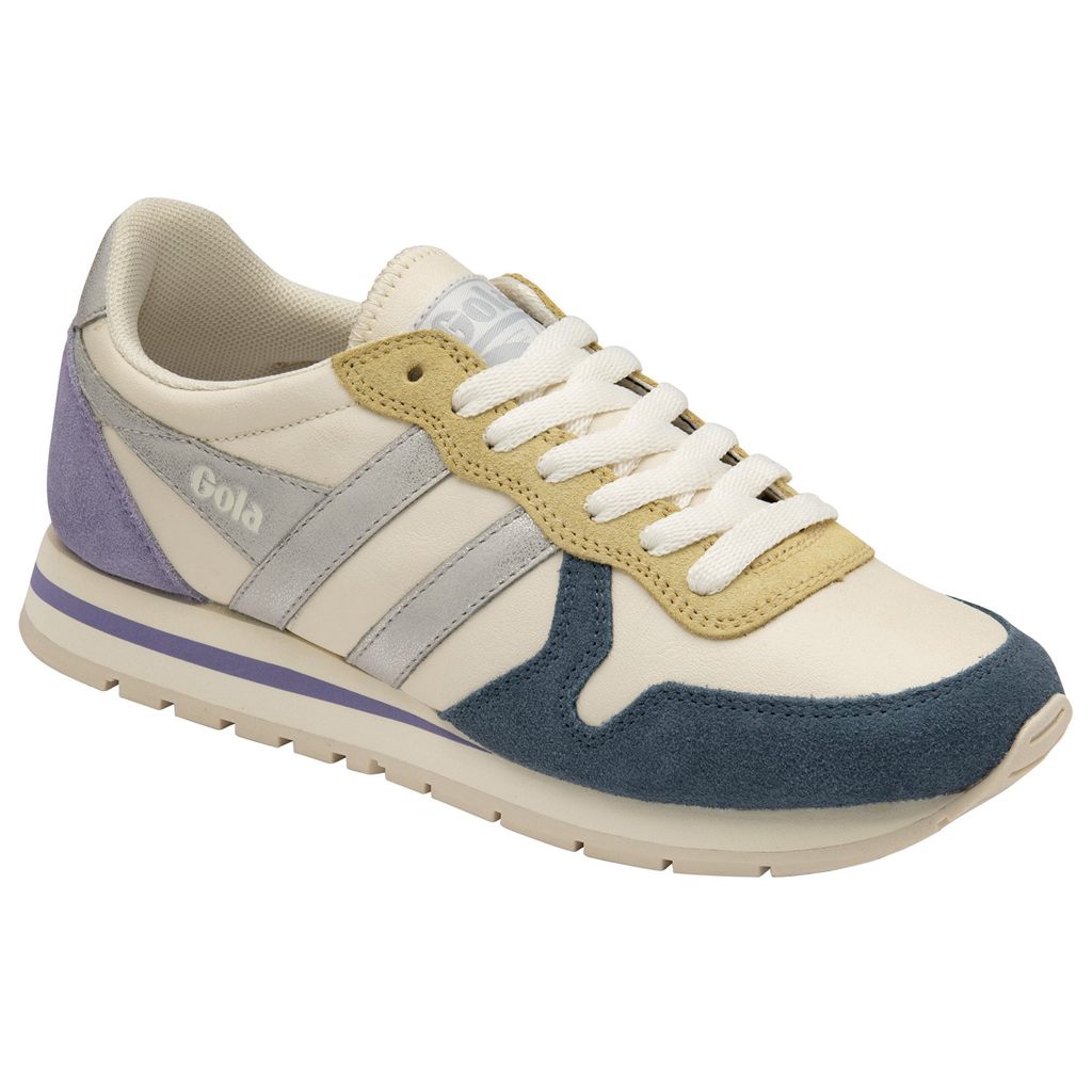 Gola Classics Daytona Quadrant Sneakers Białe Srebrne Lawenda Polska | 9754AEIVQ
