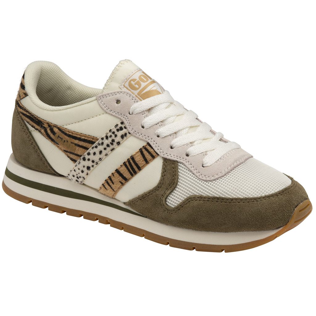 Gola Classics Daytona Safari Sneakers Białe Khaki Polska | 1267UVAWI