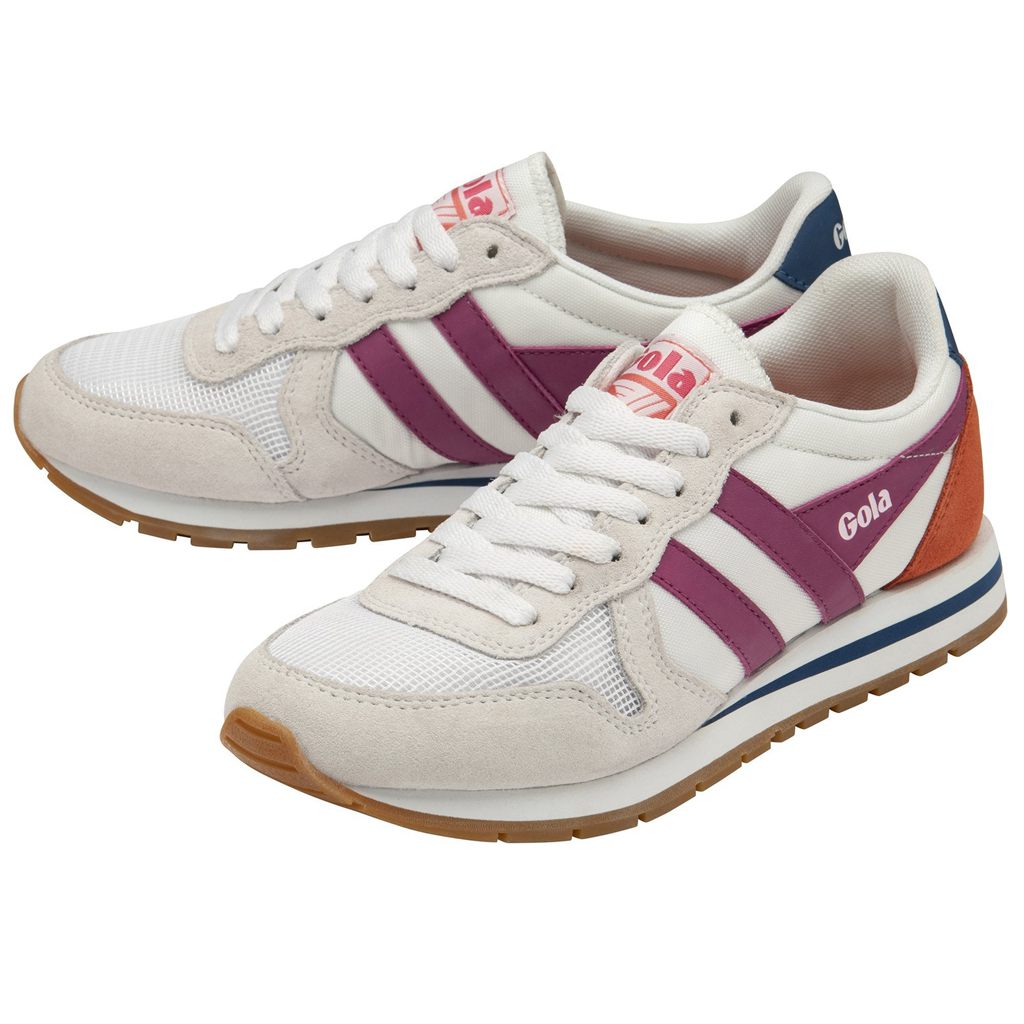 Gola Classics Daytona Sneakers Białe Fuksja Niebieskie Polska | 1026BFYQO