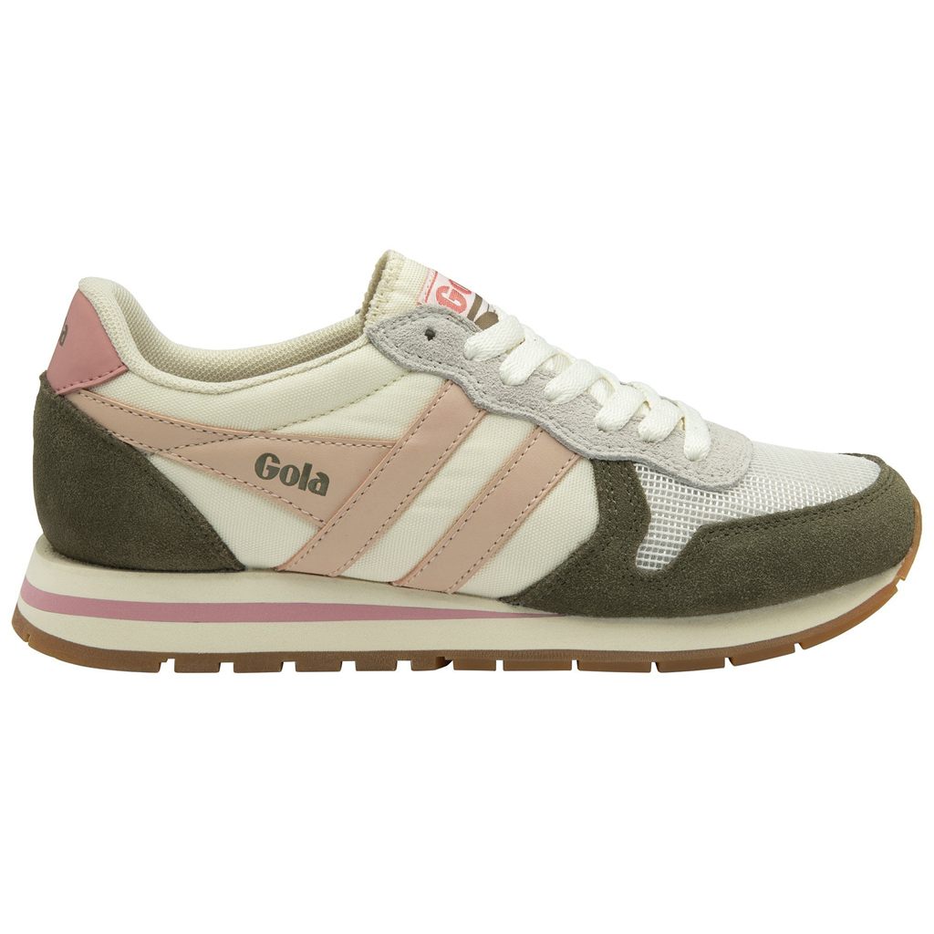 Gola Classics Daytona Sneakers Białe Khaki Różowe Polska | 7032YAVDK