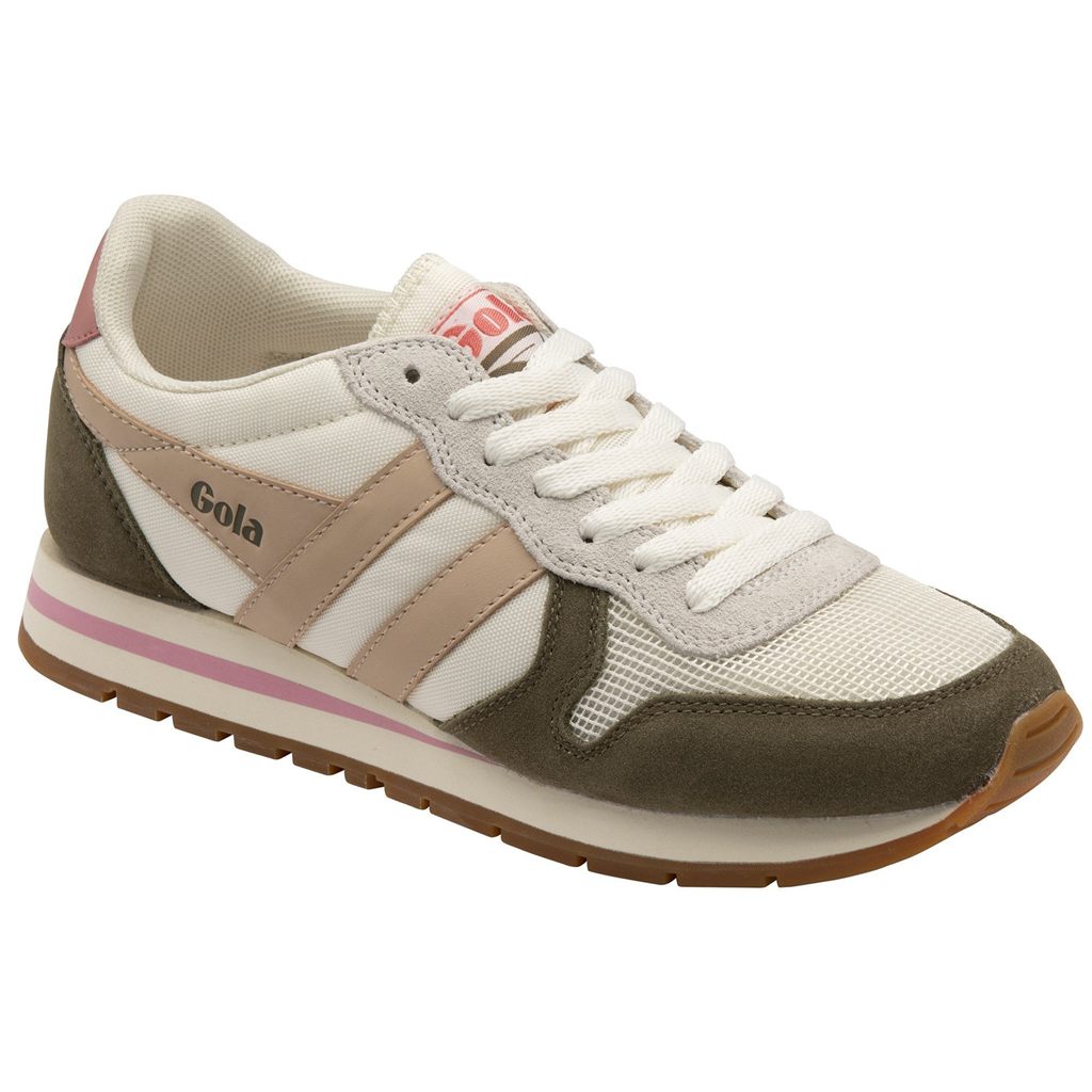 Gola Classics Daytona Sneakers Białe Khaki Różowe Polska | 7032YAVDK