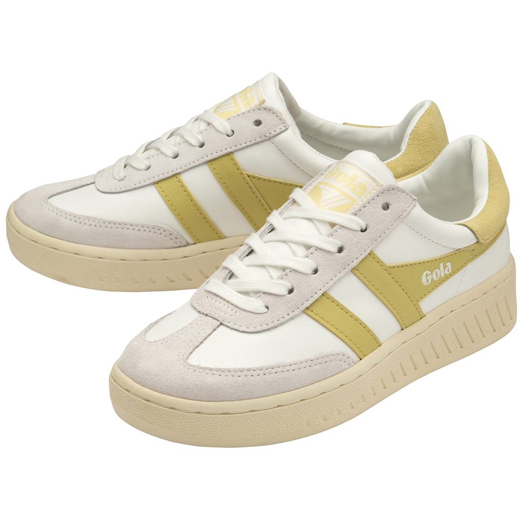 Gola Classics Dropshot Sneakers Białe Cytrynowy Polska | 4869MYHIO