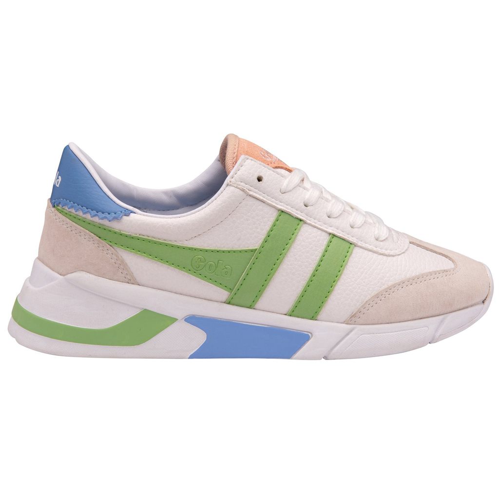 Gola Classics Eclipse California Sneakers Białe Zielone Niebieskie Polska | 6102BIMEL