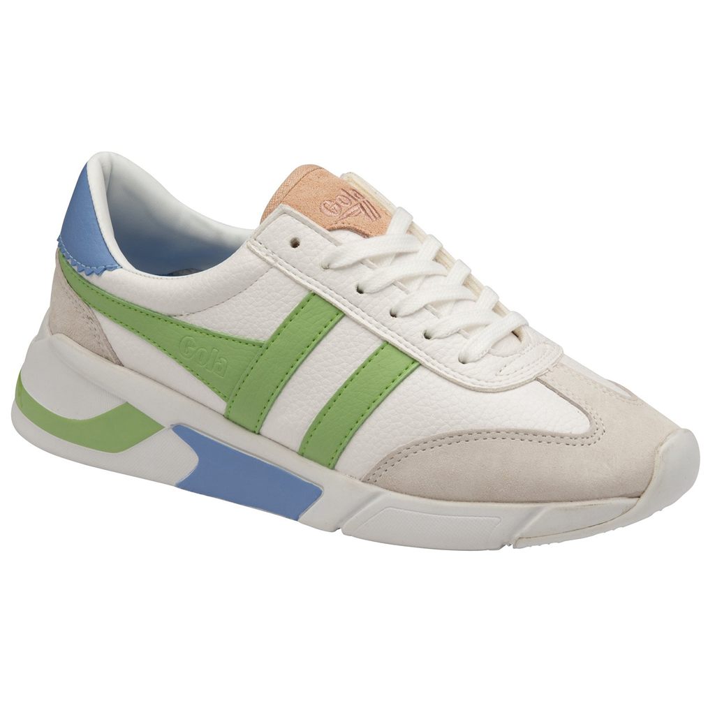 Gola Classics Eclipse California Sneakers Białe Zielone Niebieskie Polska | 6102BIMEL
