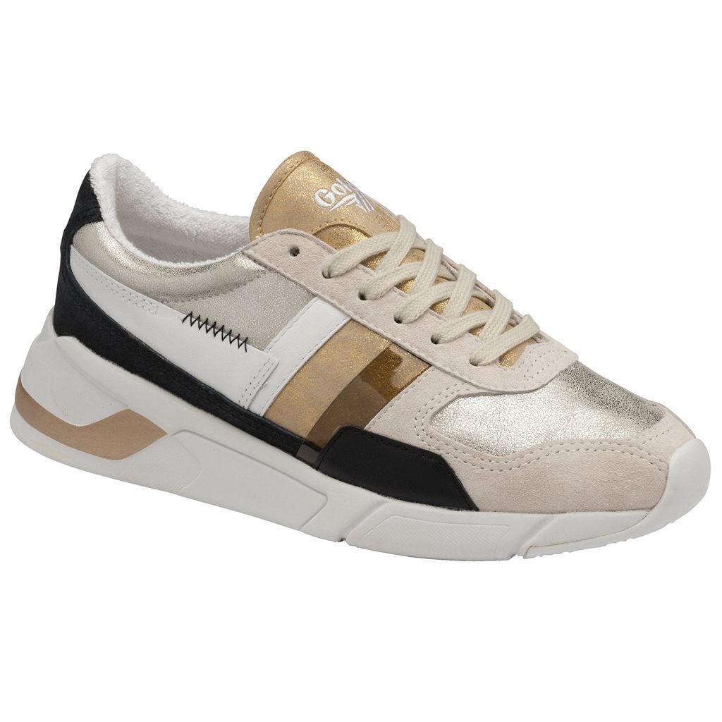 Gola Classics Eclipse Mode Sneakers Srebrne Złote Polska | 6743ZNUPM
