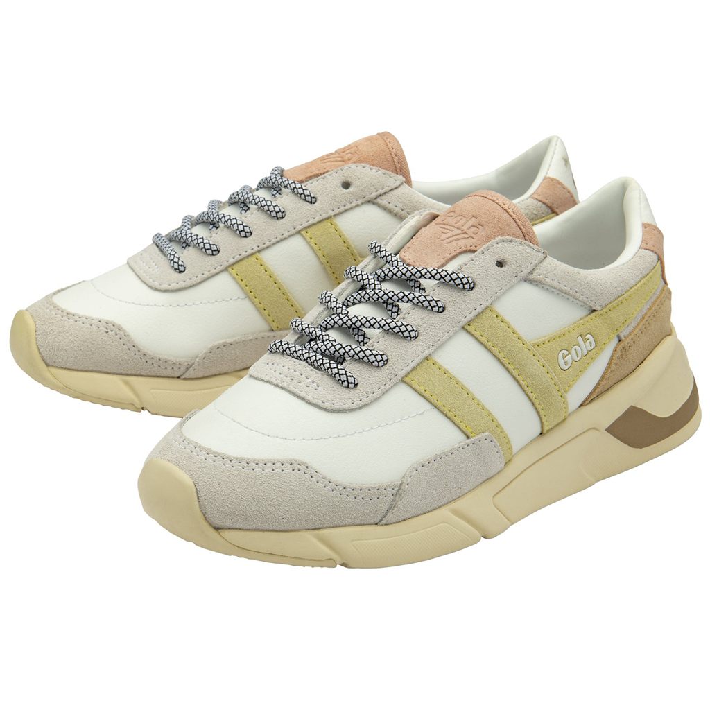 Gola Classics Eclipse Pure Sneakers Białe Cytrynowy Różowe Polska | 6240GMYZU