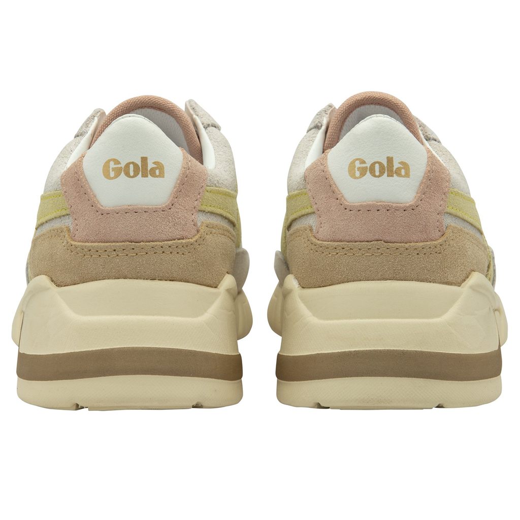 Gola Classics Eclipse Pure Sneakers Białe Cytrynowy Różowe Polska | 6240GMYZU