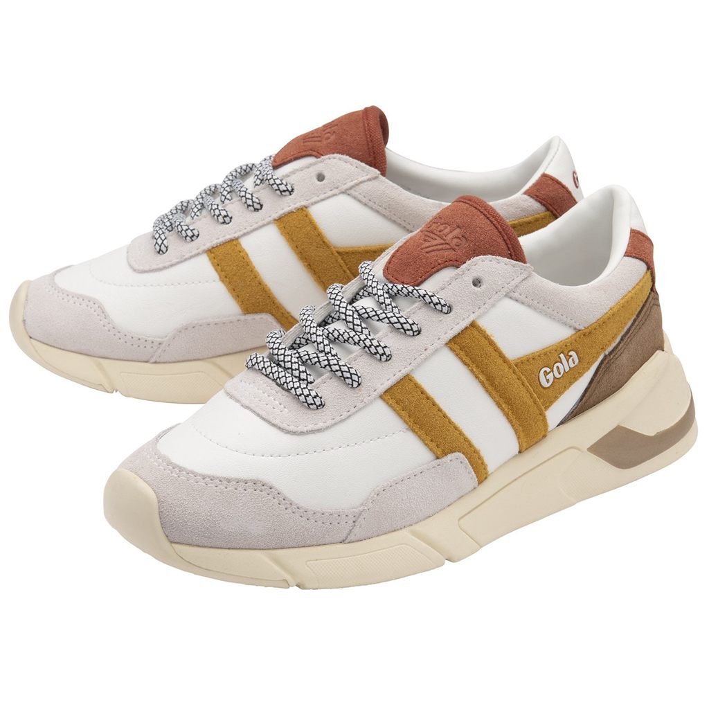 Gola Classics Eclipse Pure Sneakers Białe Pomarańczowe Polska | 8304WHTVA
