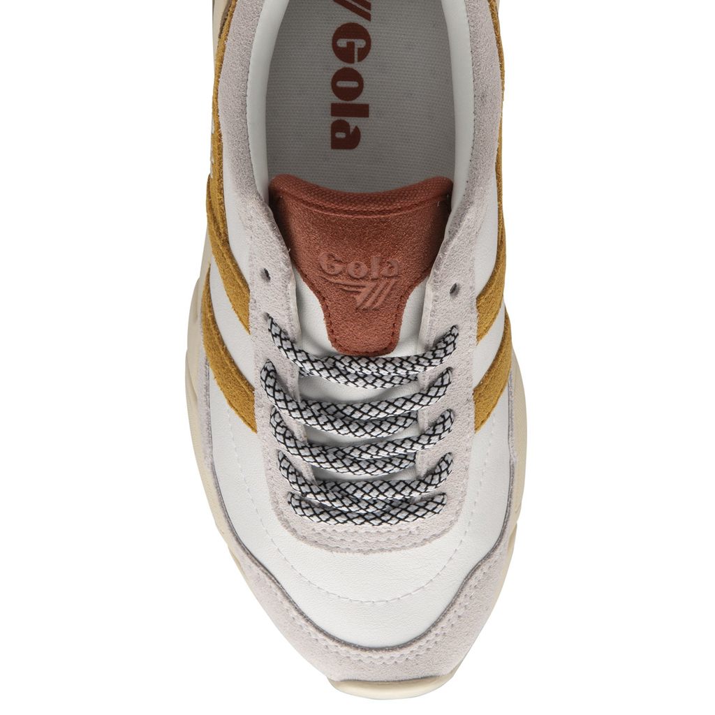 Gola Classics Eclipse Pure Sneakers Białe Pomarańczowe Polska | 8304WHTVA