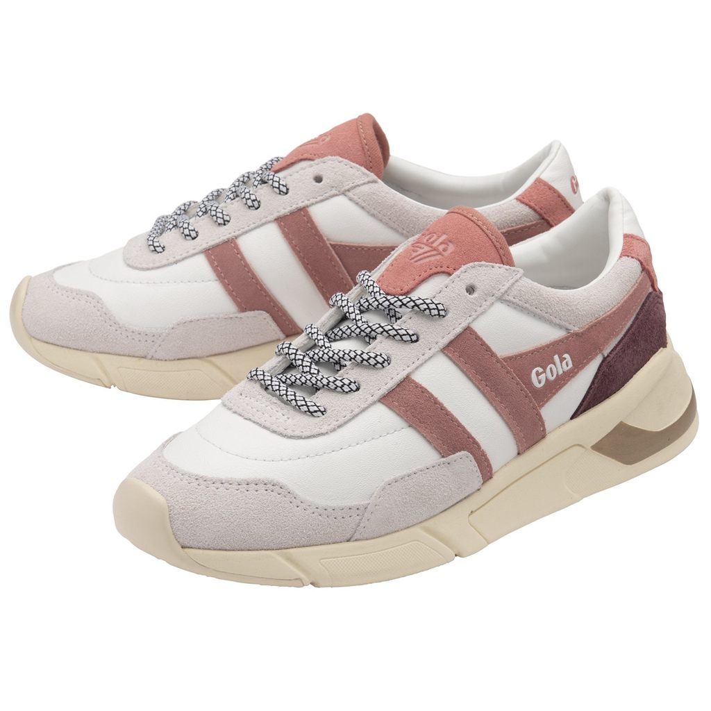 Gola Classics Eclipse Pure Sneakers Białe Różowe Koralowe Różowe Polska | 3719YWUMV