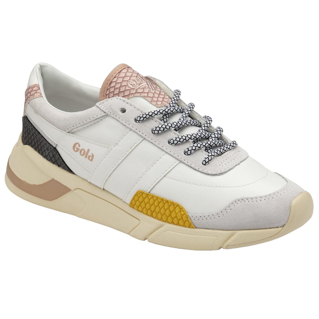 Gola Classics Eclipse Trident Snake Sneakers Białe Różowe Polska | 3016BPUXW