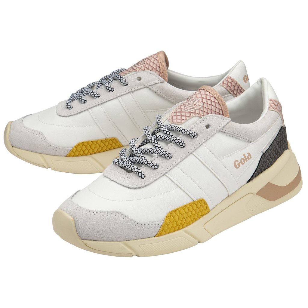 Gola Classics Eclipse Trident Snake Sneakers Białe Różowe Polska | 3016BPUXW