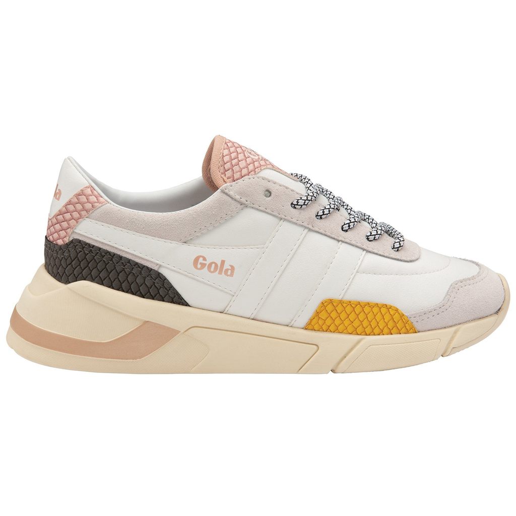 Gola Classics Eclipse Trident Snake Sneakers Białe Różowe Polska | 3016BPUXW