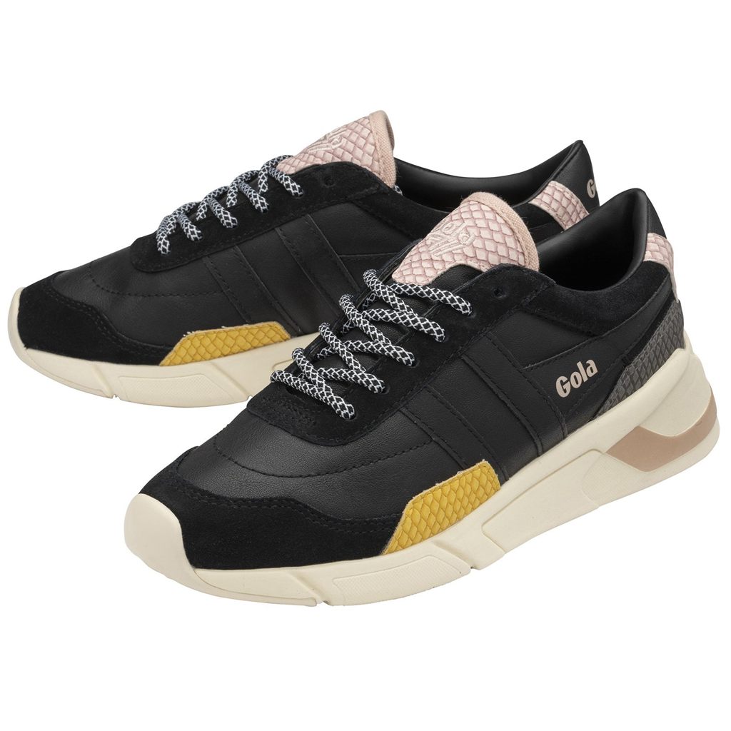 Gola Classics Eclipse Trident Snake Sneakers Czarne Różowe Polska | 1953JMGCF