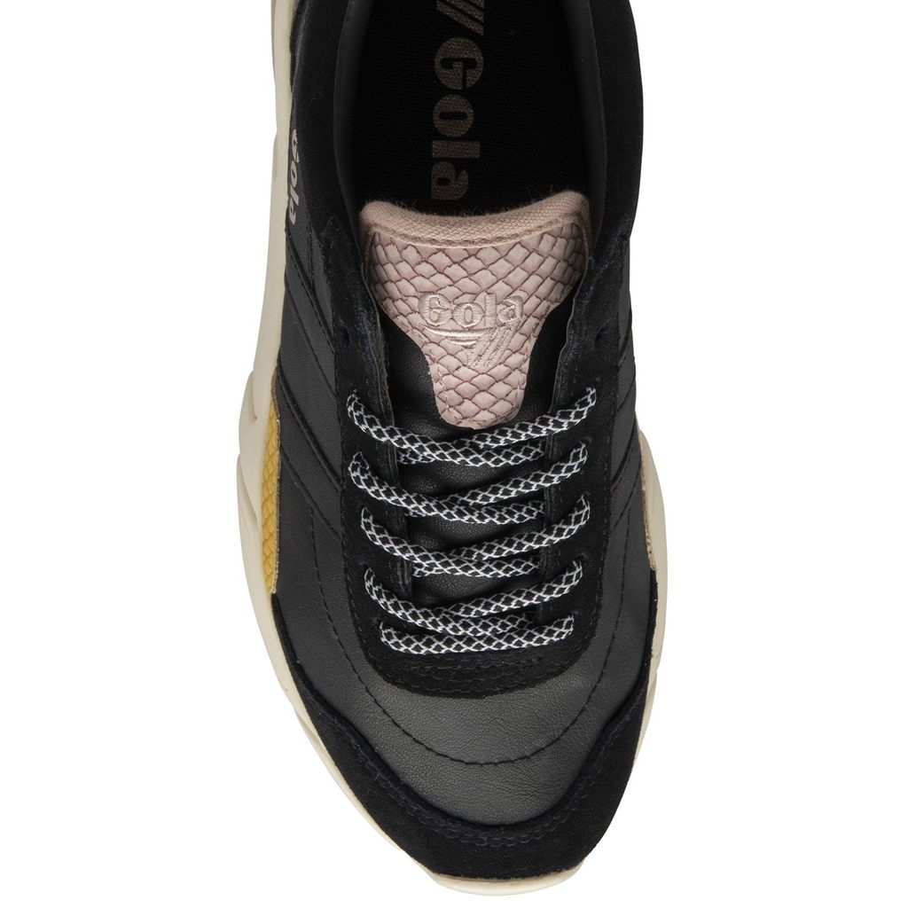 Gola Classics Eclipse Trident Snake Sneakers Czarne Różowe Polska | 1953JMGCF