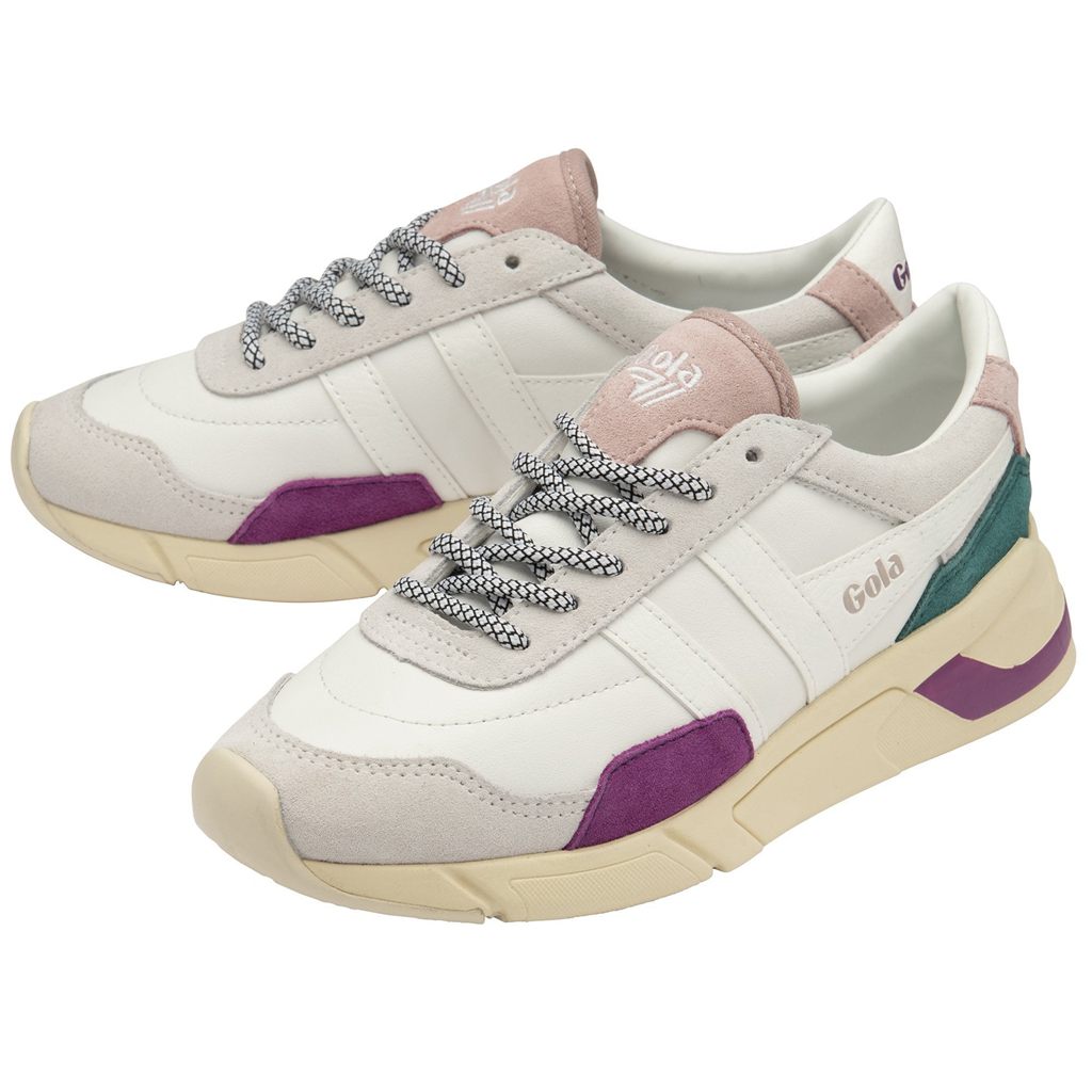 Gola Classics Eclipse Trident Sneakers Białe Różowe Polska | 7086XBNSV