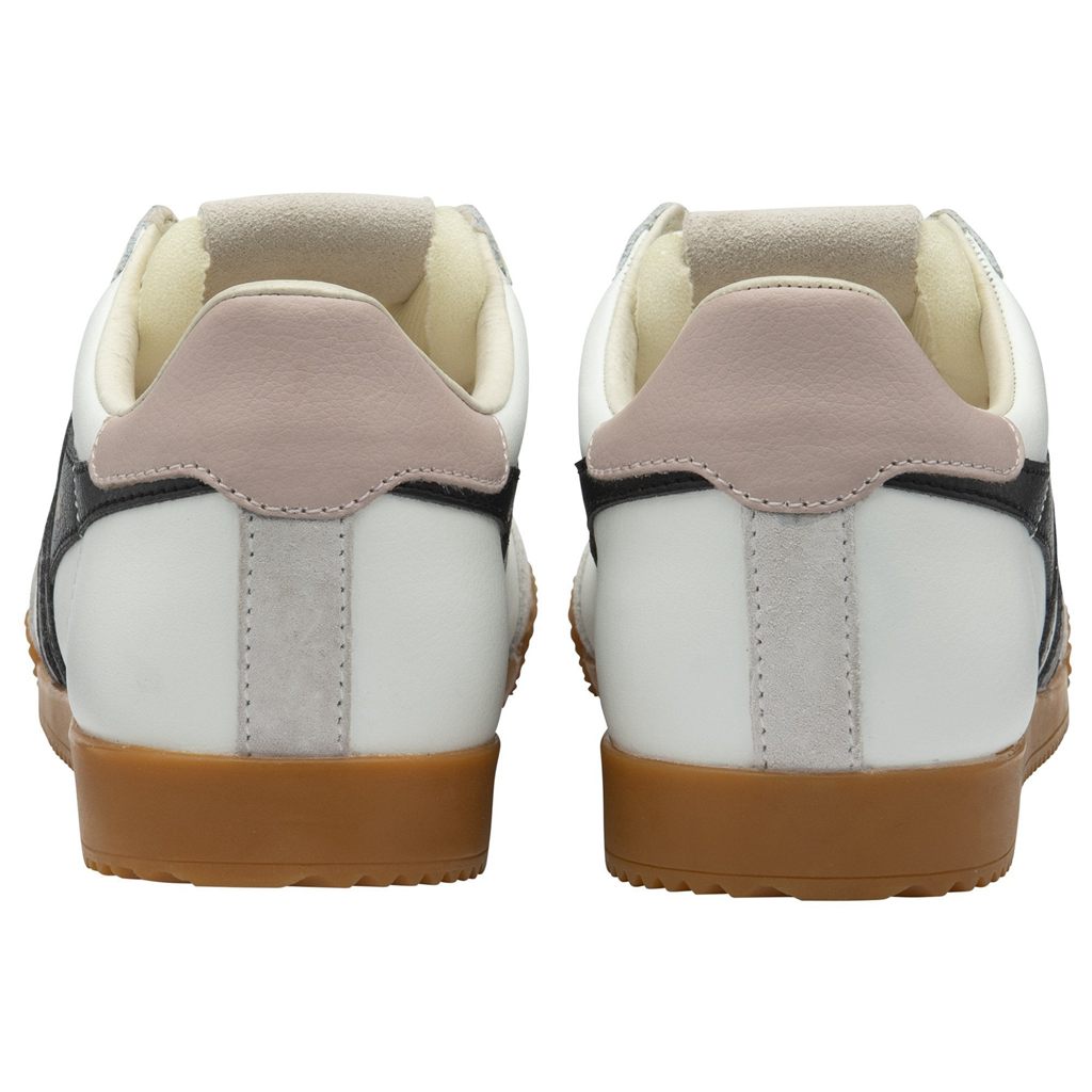 Gola Classics Elan Leather Sneakers Białe Czarne Różowe Polska | 6052CZWXI