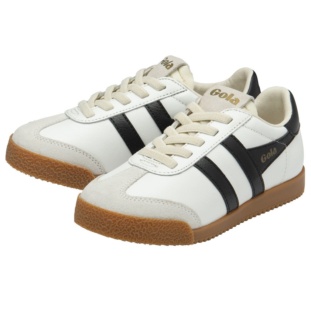Gola Classics Elan Leather Sneakers Białe Czarne Polska | 6841SUCFT