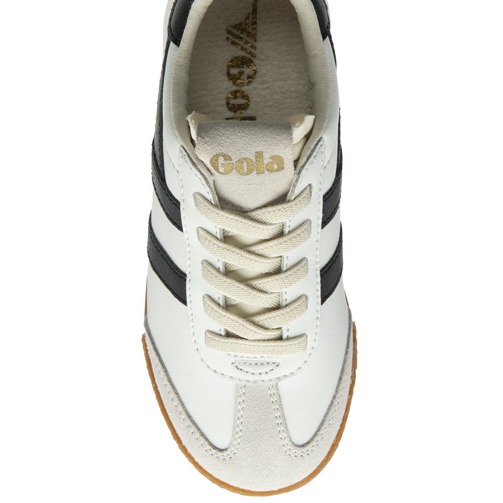 Gola Classics Elan Leather Sneakers Białe Czarne Polska | 6841SUCFT