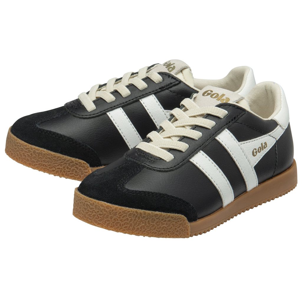 Gola Classics Elan Leather Sneakers Czarne Białe Polska | 8690EBXYZ