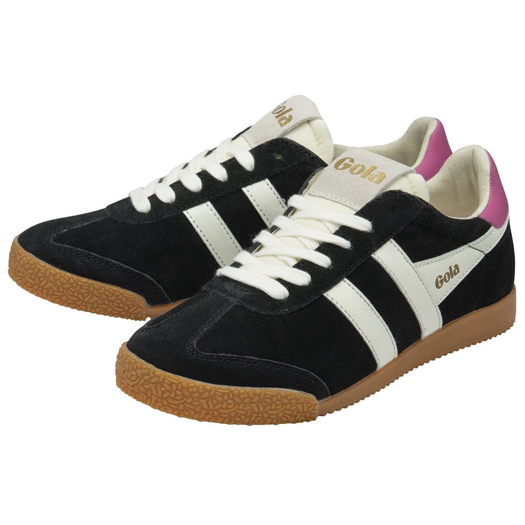 Gola Classics Elan Sneakers Czarne Białe Fuksja Polska | 6958GKFXD