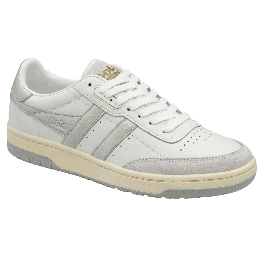Gola Classics Falcon Mirror Sneakers Białe Srebrne Polska | 8230MQRVY