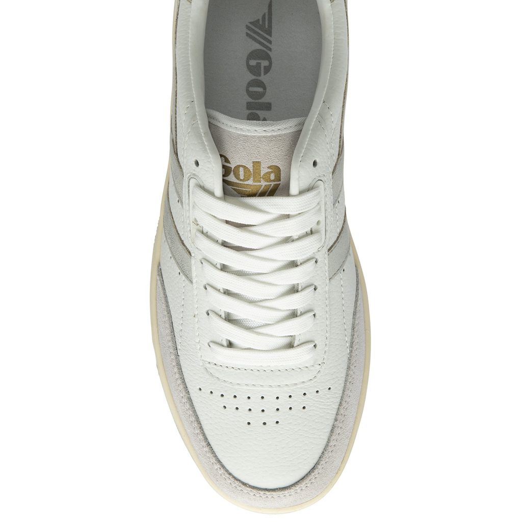 Gola Classics Falcon Mirror Sneakers Białe Srebrne Polska | 8230MQRVY